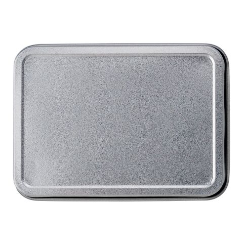 Metallkiste mit Spielkarten Silber