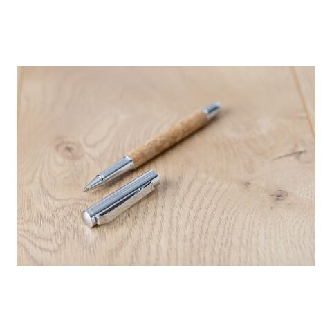 Schreibset &#039;York&#039; aus Kork und Metall Braun | ohne Werbeanbringung | Nicht verfügbar | Nicht verfügbar