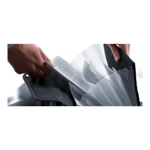 Dokumentenmappe 'Singapur' aus Polyester/PU Schwarz | ohne Werbeanbringung | Nicht verfügbar | Nicht verfügbar