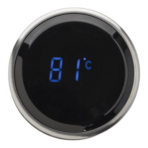 Edelstahl-Thermosflasche (450 ml) mit LED-Anzeige Schwarz | ohne Werbeanbringung | Nicht verfügbar | Nicht verfügbar