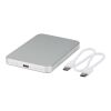 Avis 5000 mAh RCS Powerbank aus recyceltem Aluminium mit Magnetfunktion Silber