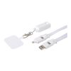Franz 5 in 1 Lanyard Kabel aus recyceltem Kunststoff mit Schnellladefunktion Standard | weiss | ohne Werbeanbringung | Nicht verfügbar | Nicht verfügbar | Nicht verfügbar