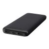 Adhil 10 W 10.000 mAh Powerbank aus recyceltem Kunststoff mit 2 integrierten Kabeln Standard | schwarz | ohne Werbeanbringung | Nicht verfügbar | Nicht verfügbar