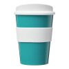 Americano® Medio 300 ml Becher mit Schutzring aquablau-weiss | ohne Werbeanbringung | Nicht verfügbar | Nicht verfügbar