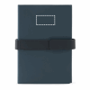 SANDERSON. A5 Notizbuch aus PU (50% recycelt) mit zwei Blöcken: linierte Seiten und unlinierte Seiten Blau | ohne Werbeanbringung | Nicht verfügbar | Nicht verfügbar | Nicht verfügbar