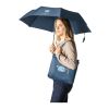 SKYLAR. 2-in-1-Regenschirm mit Einkaufstasche inklusive. Dieser ist aus recyceltem Polyester Schwarz | ohne Werbeanbringung | Nicht verfügbar | Nicht verfügbar | Nicht verfügbar