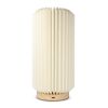 Coollux faltbare Papier-LED-Lampe Aurora Tall auf Holzsockel, 32cm Natur | Gravur | Sockel der Lampe | 80 mm x 15 mm