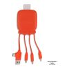 3192 | Xoopar Octopus Gamma 2 Bio Charging cable with 3.000mAh Powerbank Orange | ohne Werbeanbringung | Nicht verfügbar | Nicht verfügbar | Nicht verfügbar