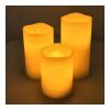 Koselys 3-teiliges LED-Kerzen-Set (batteriebetrieben) Creme