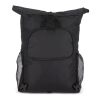 R-PET 600D Rolltop Fahrrad-Rucksack 20L Schwarz | Digitaler Aufkleber | Vorderseite | 120 mm x 170 mm