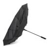 Emerantia 190T Pongee 23" Stockschirm Auto offen Schwarz