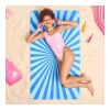 R-PET-Schnelltrocknungs-Strandtuch 100 × 180 cm, Sublimationsdruck Blau Weiss | ohne Werbeanbringung | Nicht verfügbar | Nicht verfügbar