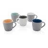 Keramiktasse innen coloriert, 300ml grau-weiß | ohne Werbeanbringung | Nicht verfügbar | Nicht verfügbar