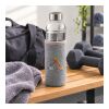 Glasflasche "Neo" (500ml) mit Neoprenhülle Grau