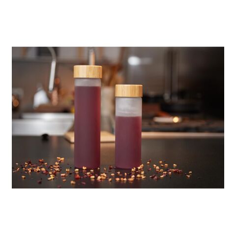 Glasflasche &quot;Frosted&quot; 0,55 l grau | ohne Werbeanbringung | Nicht verfügbar | Nicht verfügbar