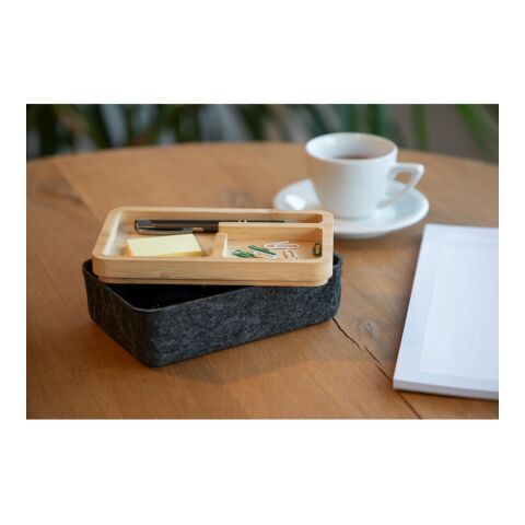 Filz-Aufbewahrungsbox "Reva" grau | ohne Werbeanbringung | Nicht verfügbar | Nicht verfügbar