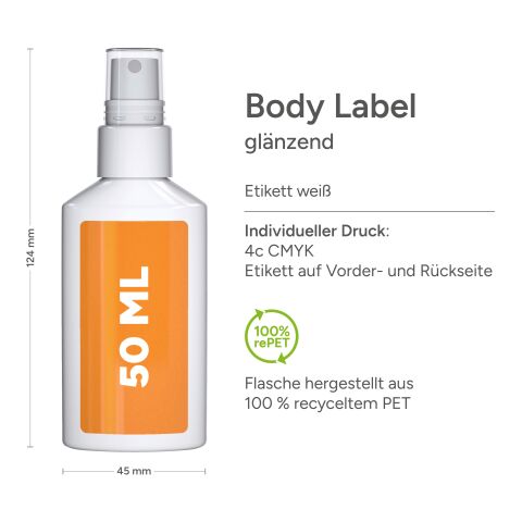 50 ml Spray - Kfz Cockpit-Reiniger Weiß | ohne Werbeanbringung