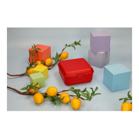 Vorratsdose &quot;Cube&quot; deluxe, mit Trennschale weiß | ohne Werbeanbringung | Nicht verfügbar | Nicht verfügbar