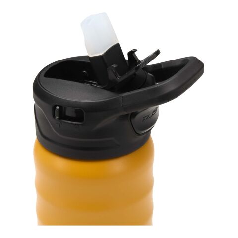 Knox 350 ml RCS Trinkflasche aus recyceltem, doppelwandigem Edelstahl mit Klappstrohhalm gelb