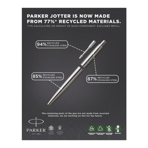 Parker Jotter Edelstahl Kugelschreiber Standard | edelstahl grau | ohne Werbeanbringung | Nicht verfügbar | Nicht verfügbar