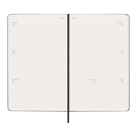 Moleskine Hardcover 12 Monate Wochenkalender L horizontal Standard | schwarz | ohne Werbeanbringung | Nicht verfügbar | Nicht verfügbar