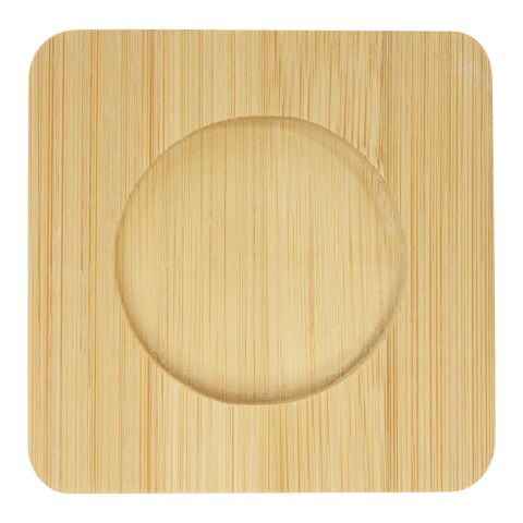 Manti 2-teiliger 100 ml doppelwandiger Glasbecher mit Bambusuntersetzer Standard | transparent-natural | ohne Werbeanbringung | Nicht verfügbar | Nicht verfügbar