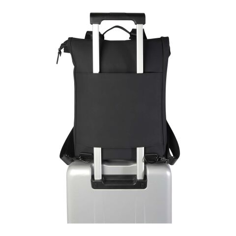 Turner 15,6&quot; GRS-recycelter Rolltop Laptop-Rucksack 12 L Standard | schwarz | ohne Werbeanbringung | Nicht verfügbar | Nicht verfügbar