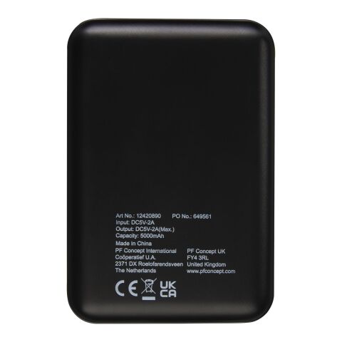 Gleam 5000 mAh ultraflache, Leuchtlogo Powerbank Standard | schwarz | ohne Werbeanbringung | Nicht verfügbar | Nicht verfügbar