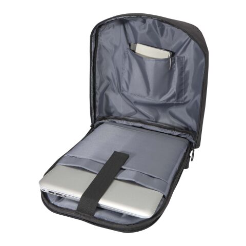 Luma 15" GRS Laptop-Rucksack aus recyceltem Material mit Diebstahlschutz 10L Standard | schwarz | ohne Werbeanbringung | Nicht verfügbar | Nicht verfügbar