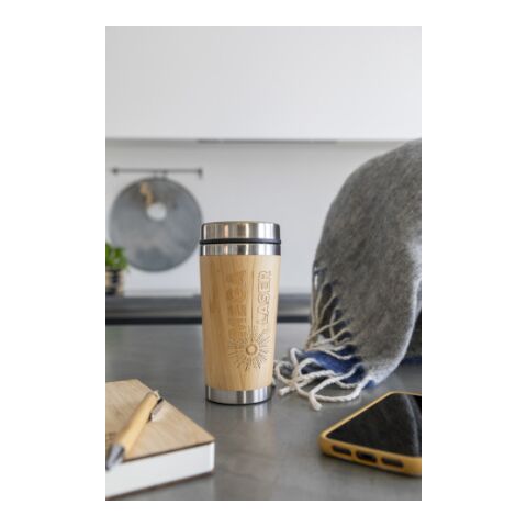 Doppelwandiger Isolierbecher &#039;Singapur&#039; (400 ml) Braun | ohne Werbeanbringung | Nicht verfügbar | Nicht verfügbar