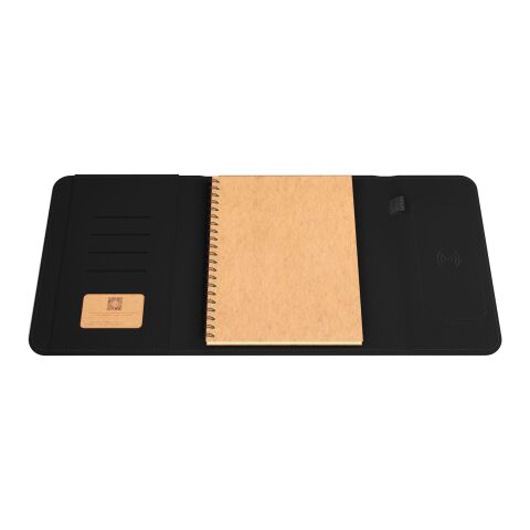SCX.design O18 A5 Notizbuch mit kabelloser 5W Powerbank mit 4000 mAh und Leuchtlogo schwarz | Not applicable | ohne Werbeanbringung | Nicht verfügbar | Nicht verfügbar