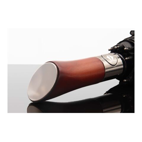 SCX.design R03 Vollautomatik Kompaktregenschirm mit Holzgriff schwarz | ohne Werbeanbringung | Nicht verfügbar | Nicht verfügbar