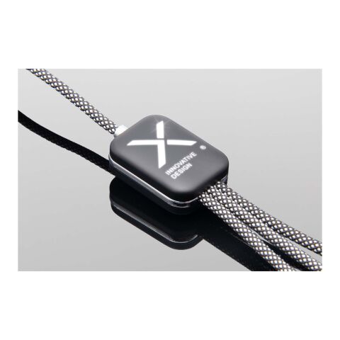 SCX.design C33 60W Typ C Ladekabel mit doppeltem Leuchtlogo Standard | heather schwarz | ohne Werbeanbringung | Nicht verfügbar | Nicht verfügbar