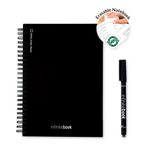 STARTER KIT INFINITEBOOK A5. Kit bestehend aus einem "Infinitebook", Reinigungsset, Marker und Markerhalter schwarz | ohne Werbeanbringung | Nicht verfügbar | Nicht verfügbar | Nicht verfügbar