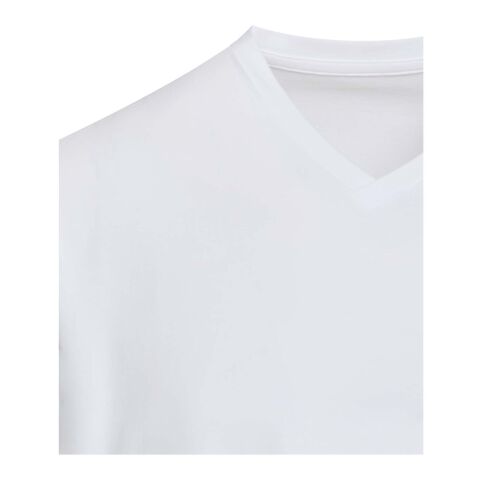 Balfour Kurzärmeliges T-Shirt V-Ausschnitt aus 200 g/m² Bio Baumwolle (OCS), unisex weiss | S