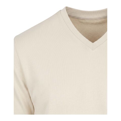 Balfour Kurzärmeliges T-Shirt V-Ausschnitt aus 200 g/m² Bio Baumwolle (OCS), unisex Sandstone | XL