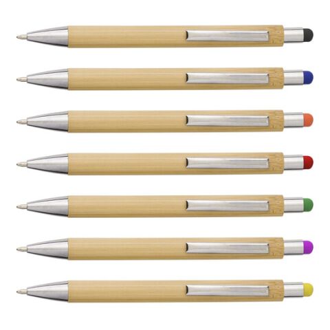 Kugelschreiber aus Bambus mit Touchpen limone | ohne Werbeanbringung | Nicht verfügbar | Nicht verfügbar