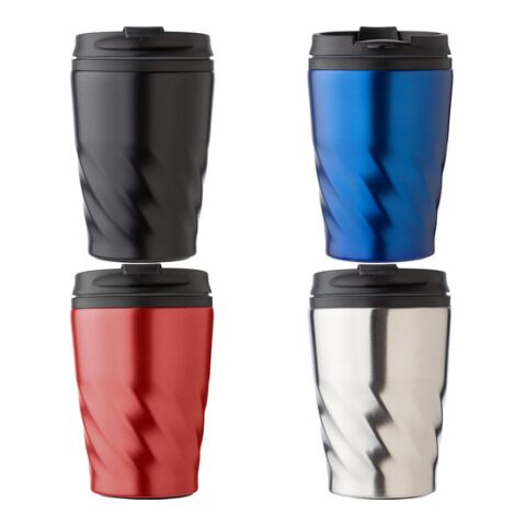 Kaffeebecher &#039;Curly&#039; aus Edelstahl Schwarz | ohne Werbeanbringung | Nicht verfügbar | Nicht verfügbar