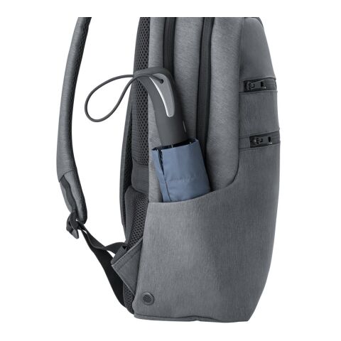BROOKLYN. Wasserdichter Laptop-Rucksack 15&#039;&#039; aus 2Tone-Nylon Hellgrau | ohne Werbeanbringung