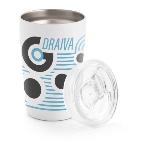 SLIDER. Reisebecher (Sublimation) aus Edelstahl 380 ml Weiß | ohne Werbeanbringung | Nicht verfügbar | Nicht verfügbar | Nicht verfügbar