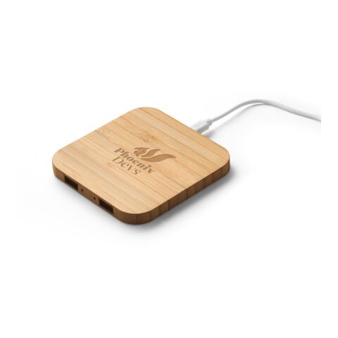 DALTON. Superschnelles 15W wireless Ladegerät aus Bambus Natur