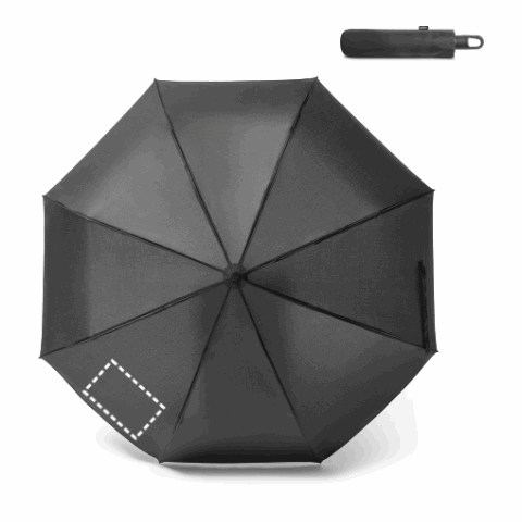 GUSTAVO. Recyceltem Polyester (100% rPET) 190T Pongee-Schirm mit automatischer Öffnung und Schließung schwarz | ohne Werbeanbringung | Nicht verfügbar | Nicht verfügbar | Nicht verfügbar