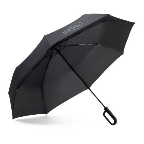 CAMILLE. Großer Regenschirm (27") aus 190T Pongee schwarz
