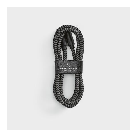 Koch Kabel aus rPET. 1 m. USB-C auf USB-C. Schnellladefunktion Schwarz | ohne Werbeanbringung | Nicht verfügbar | Nicht verfügbar | Nicht verfügbar