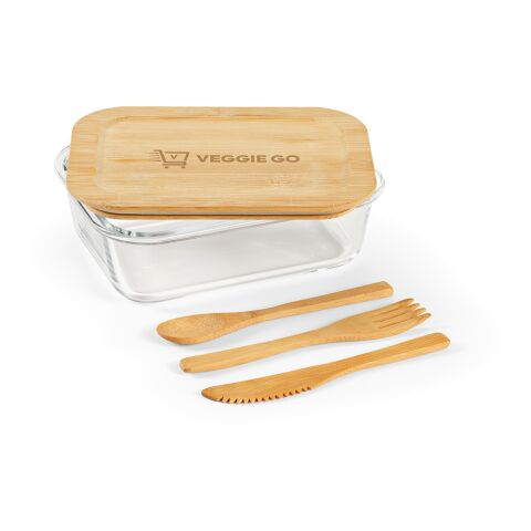 Van Gogh 1000 Lunchbox aus Borosilikatglas mit Bambusdeckel, 1090 ml Durchsichtig | ohne Werbeanbringung | Nicht verfügbar | Nicht verfügbar | Nicht verfügbar