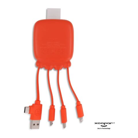 3192 | Xoopar Octopus Gamma 2 Bio Charging cable with 3.000mAh Powerbank Orange | ohne Werbeanbringung | Nicht verfügbar | Nicht verfügbar | Nicht verfügbar