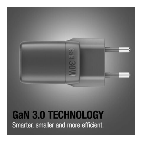 Fresh 'n Rebel 30W Schnellladegerät GaN USB-C &amp; USB-A Dunkelgrau