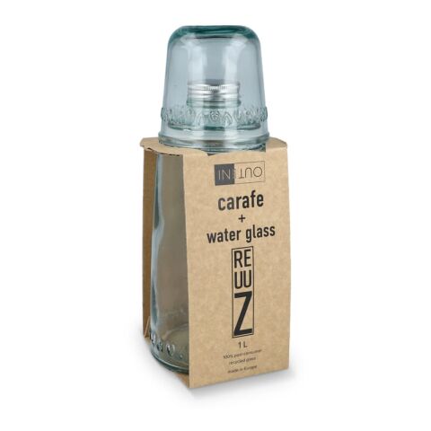 InSideOut Recyceltes Glas-Getränkeset ReuuZ 1 l Transparent | Gravur | Karaffe | 60 mm x 100 mm