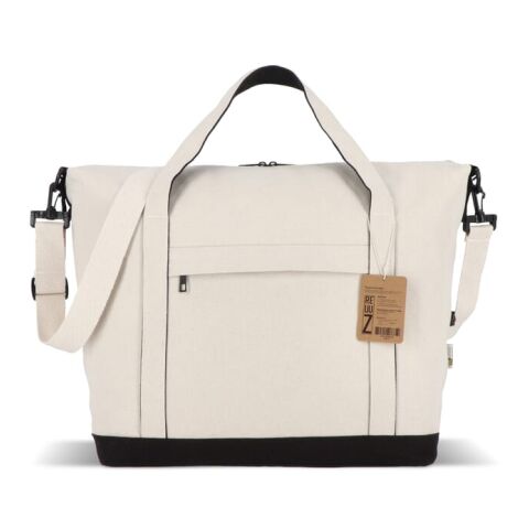 InSideOut Reuuz Canvas Reisetasche 32 x 60 x 20 cm Beige-Schwarz | Digital Transferdruck | Fach | 110 mm x 80 mm