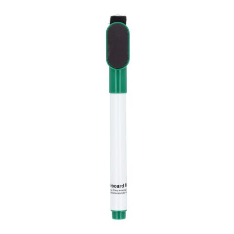 Whiteboard-Marker mit Magnet und Wischer Grün | ohne Werbeanbringung | Nicht verfügbar | Nicht verfügbar